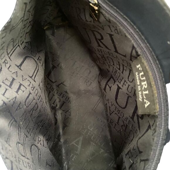 Vintage Furla Blue Soft Leather Shoulder Bag Made in Italy - Picture 10 of 11